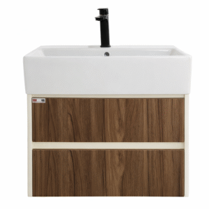 وحدة حمام 60سم اكريلك بالحوض كيلوباترا برجمون خشبي